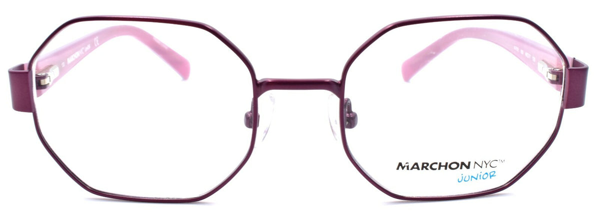 Marchon M-7001 505 Kids Girls Eyeglasses Frames Octagon 46-17-130 Plum