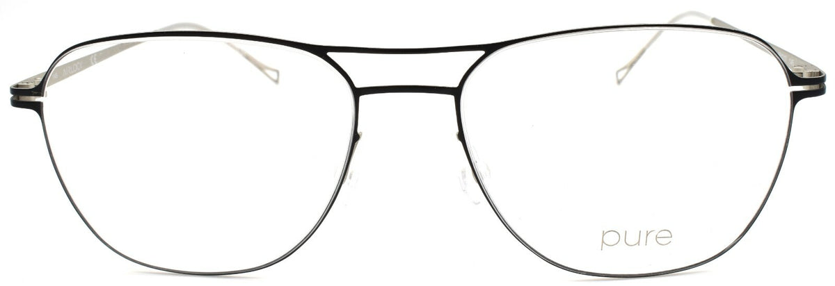 Airlock Pure 4002 001 Men's Eyeglasses Frames Pilot Titanium 55-17-145 Black