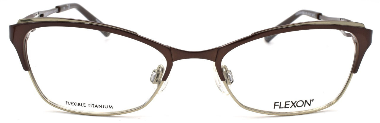 Flexon W3000 210 Women's Eyeglasses Frames Brown 53-17-140 Flexible Titanium