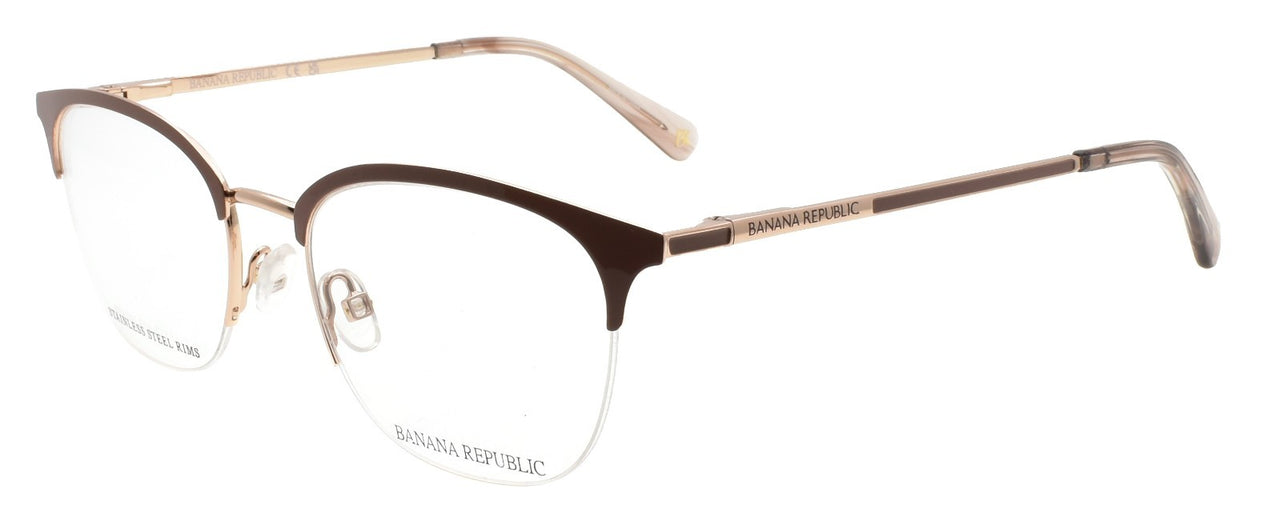 Banana Republic BR229 09Q Women's Eyeglasses Frames Half-rim 50-19-135 Brown