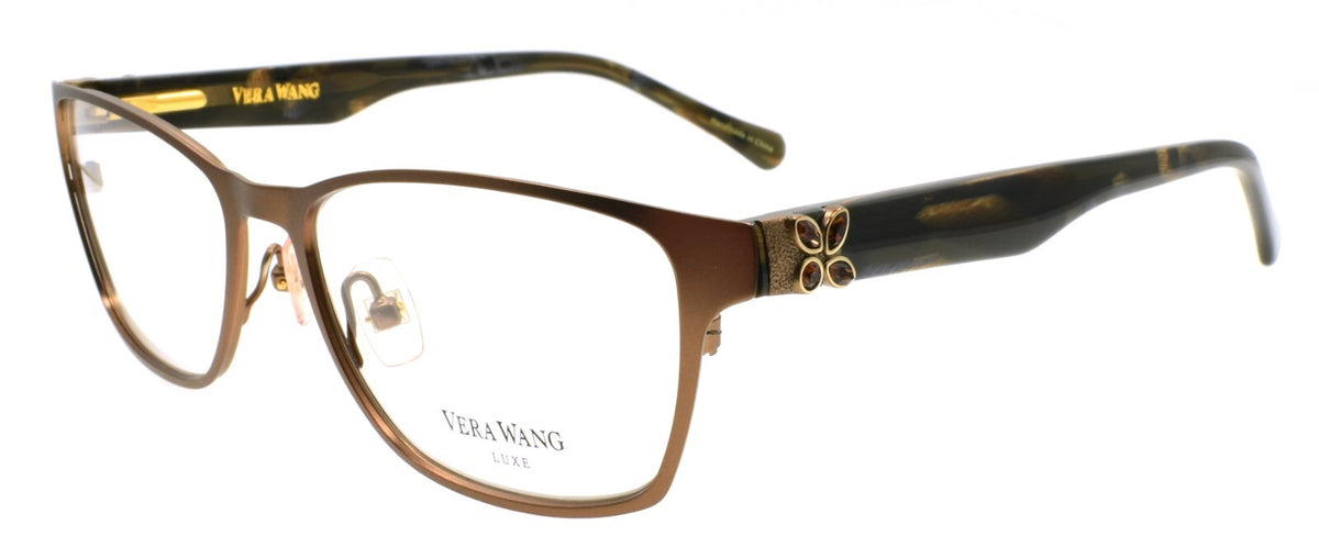 Vera Wang Madri BR Women's Eyeglasses Frames 51-15-133 Brown w/ Crystals