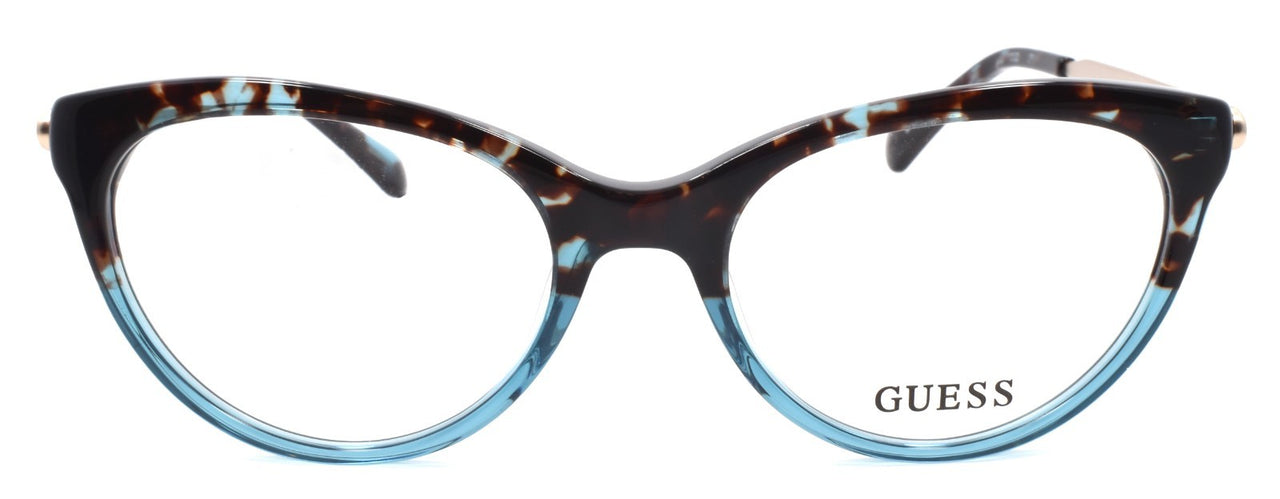 GUESS GU2462 BL Women's Eyeglasses Frames Cat Eye 51-18-135 Blue / Gold