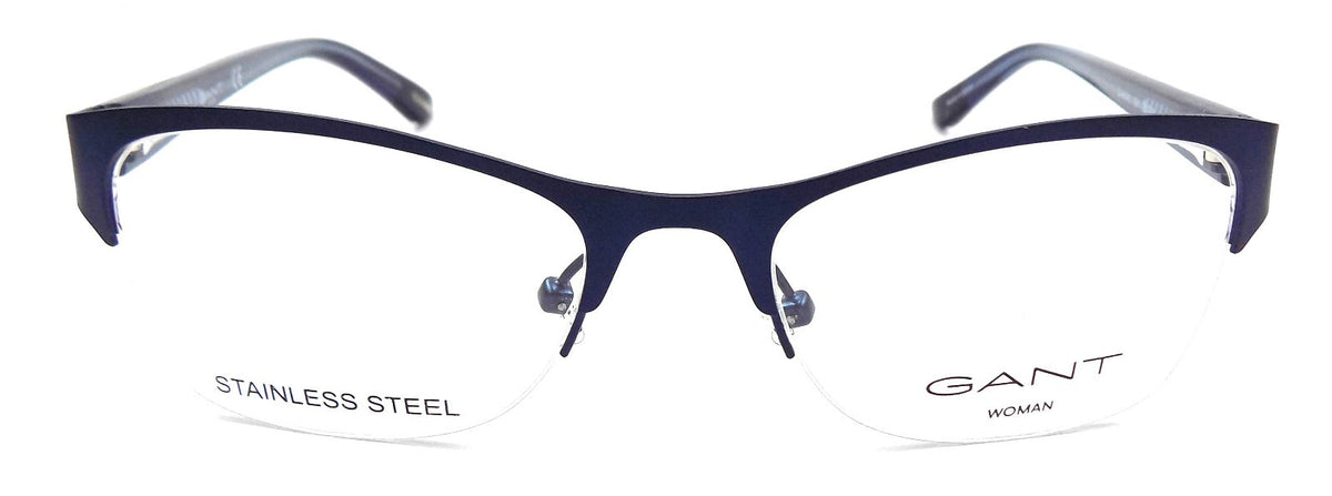 GANT GA4048 091 Women's Eyeglasses Half Rim 51-18-135 Matte Blue / Tortoise