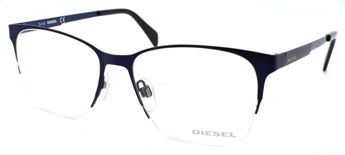 Diesel DL5152 092 Unisex Eyeglasses Frames Half Rim 52-16-145 Dark Blue