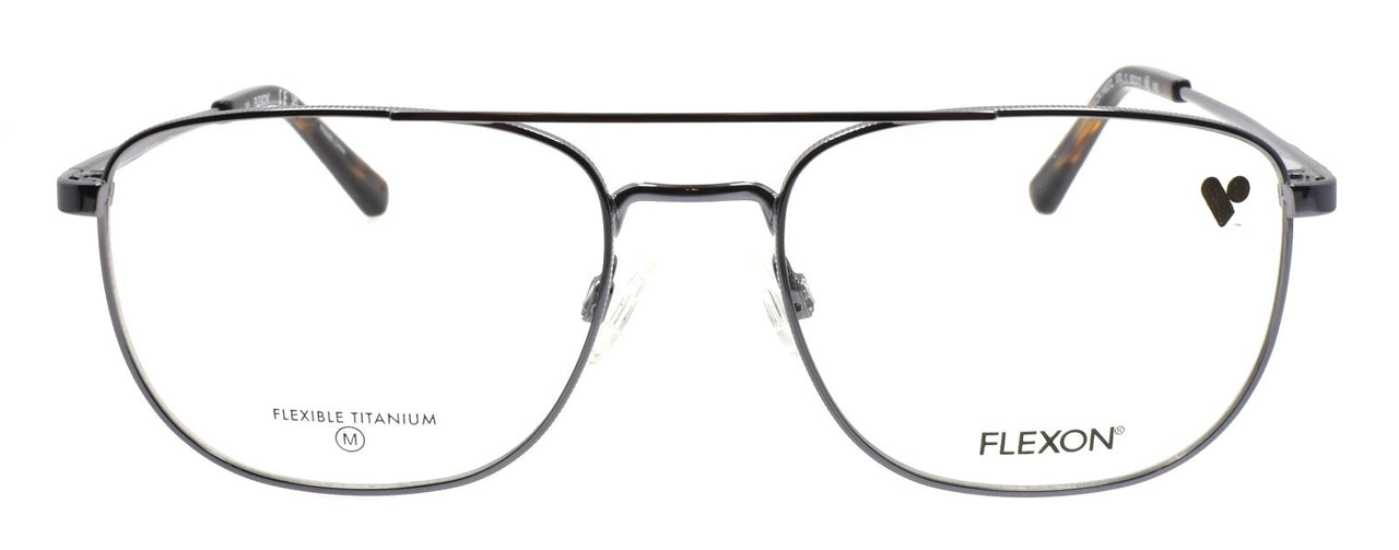 Flexon H6072 070 Men's Glasses Aviator 52-17-145 Gunmetal Flexible Titanium