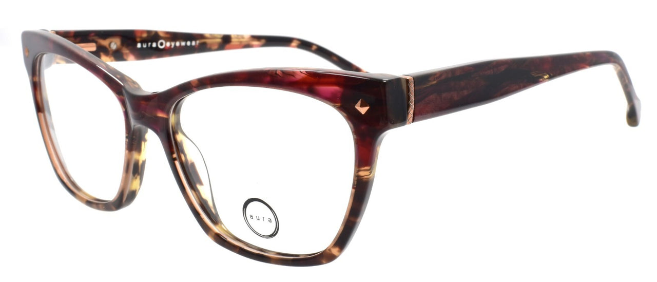 Aura Eyewear Fierce Women's Eyeglasses Frames Acetate 54-16-145 Red Tortoise