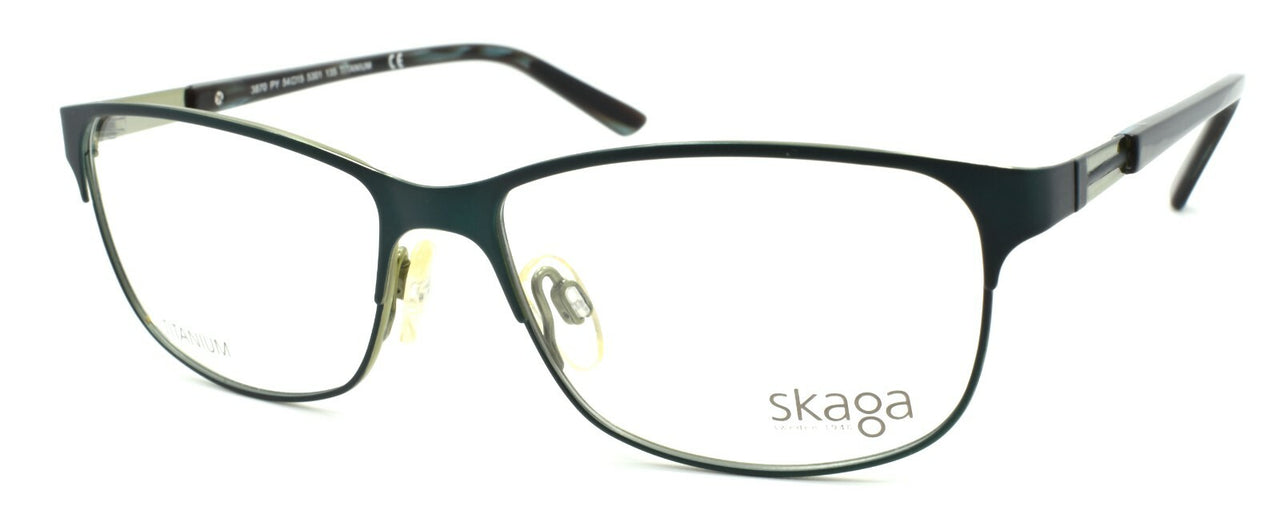 Skaga 3870 Py 5301 Women's Eyeglasses Frames TITANIUM 54-15-135 Green