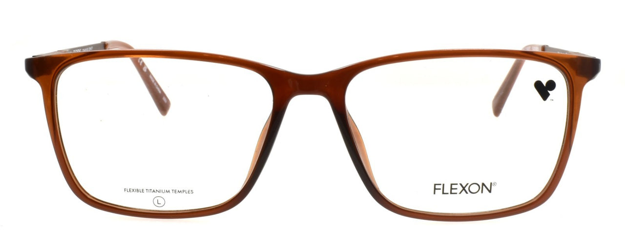 Flexon EP8019 210 Men's Glasses Shiny Crystal Coffee 54-16-145 Titanium Arms