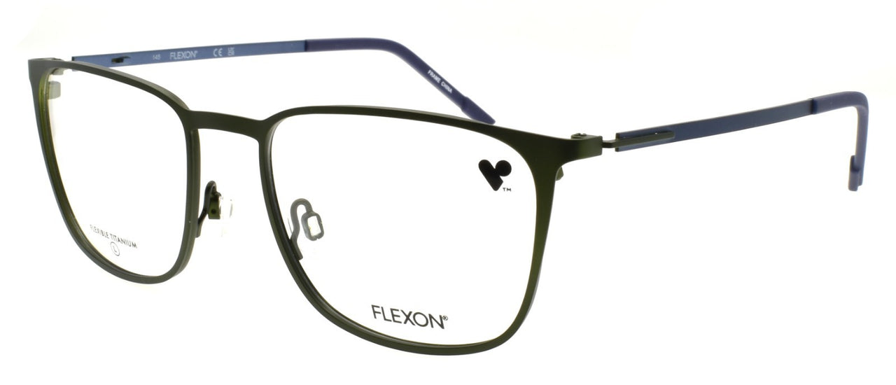Flexon E1143 301 L Men's Eyeglasses Matte Kelp Green 54-18-145 Flexible Titanium