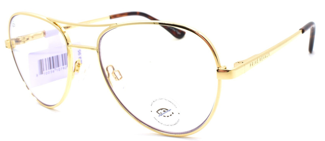 Prive Revaux Take Over Gold Eyeglasses Frames Blue Light Blocking RX-ready Gold
