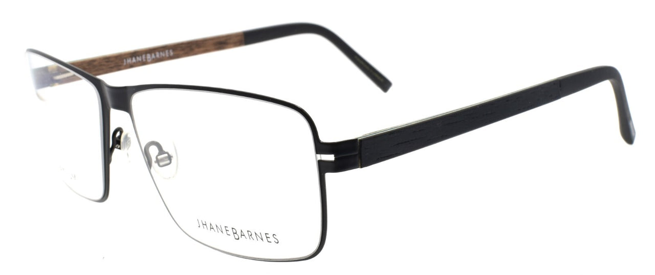Jhane Barnes Quadrangle BK Men's Eyeglasses Frames 56-14-140 Black Titanium