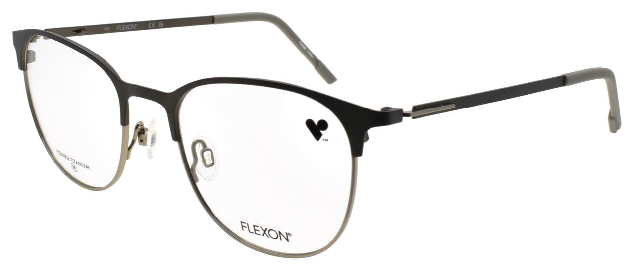 Flexon E1142 073 Men's Eyeglasses Matte Gunmetal 51-20-145 Flexible Titanium0