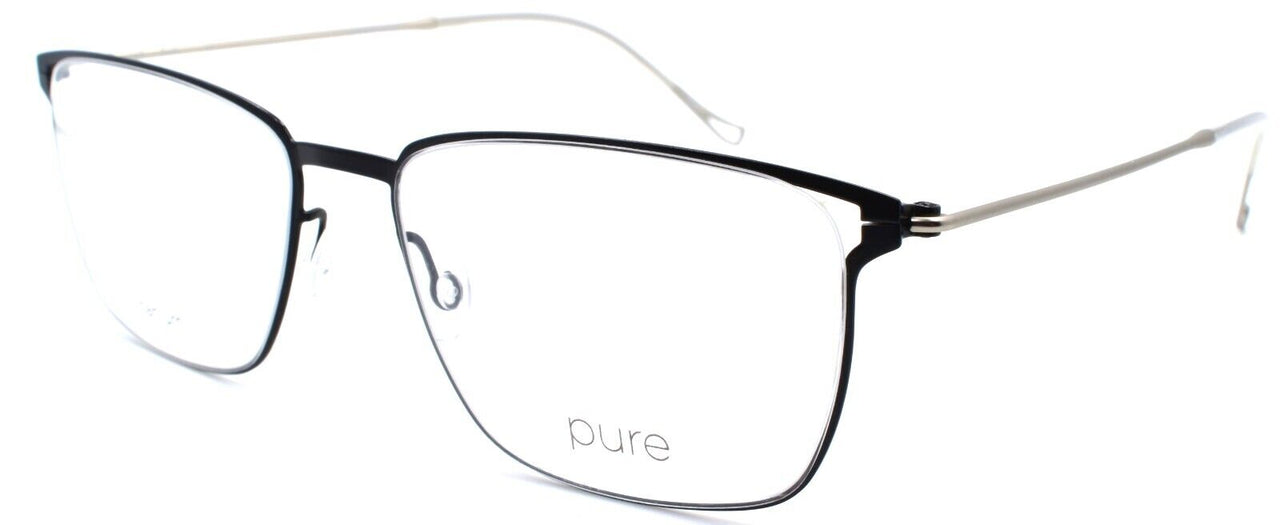 Marchon Airlock Pure P-4004 001 Men's Eyeglasses Frames Titanium 54-17-145 Black