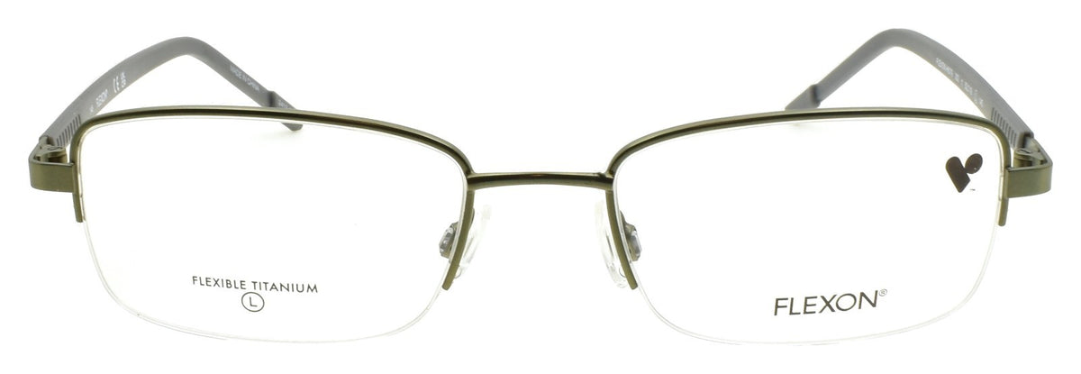 Flexon H6079 303 L Men's Glasses Frames Half-rim Satin Moss 52-19-145 Titanium