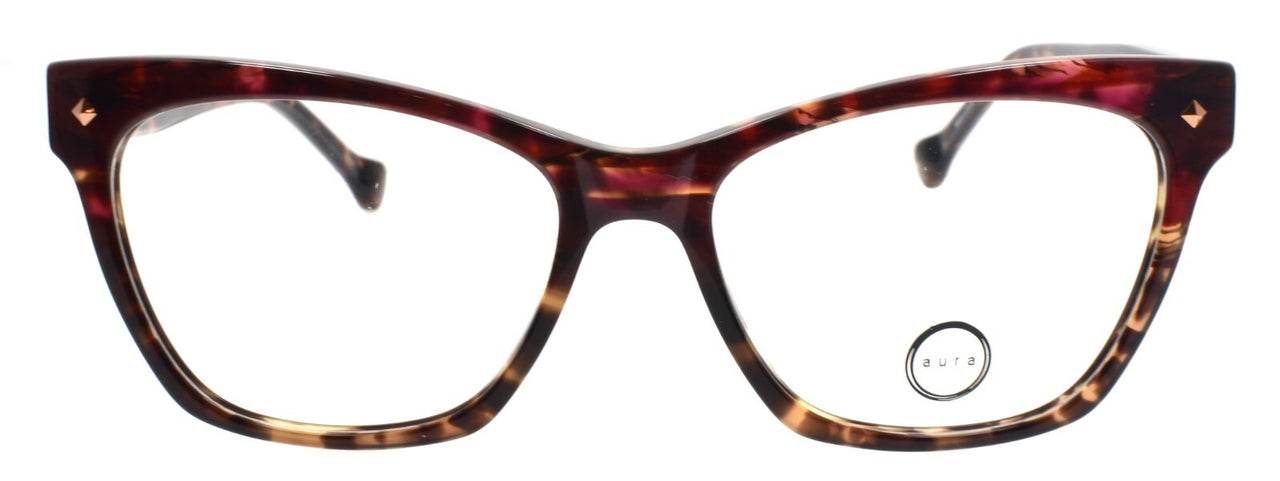 Aura Eyewear Fierce Women's Eyeglasses Frames Acetate 54-16-145 Red Tortoise