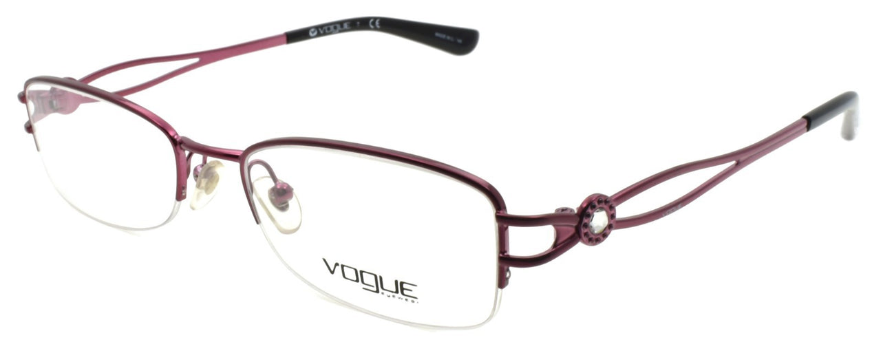 Vogue VO 3929-BI 812 Women's Eyeglasses Half-rim 51-18-135 Dark Purple / Stones0