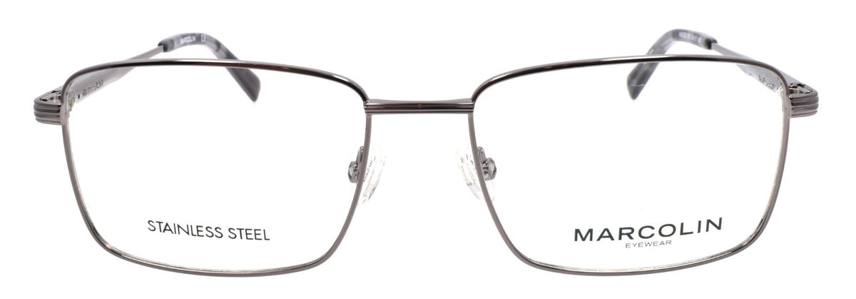 Marcolin MA3028 008 Men's Eyeglasses Frames 54-17-145 Shiny Gunmetal