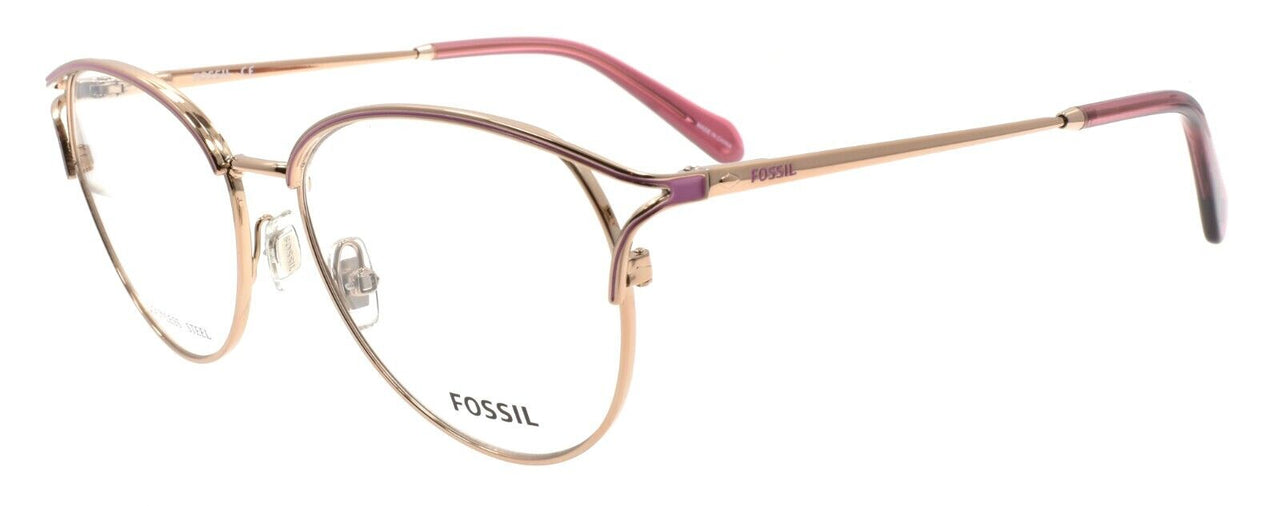 Fossil FOS 7141/G V1V Women's Eyeglasses Frames 52-16-140 Matte Pink / Gold