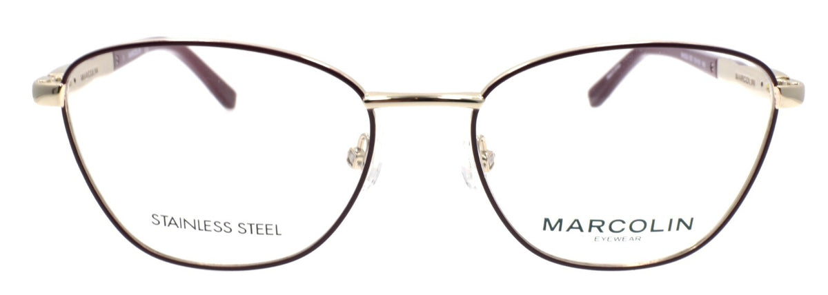 Marcolin MA5024 070 Women's Eyeglasses Frames 51-16-140 Bordeaux