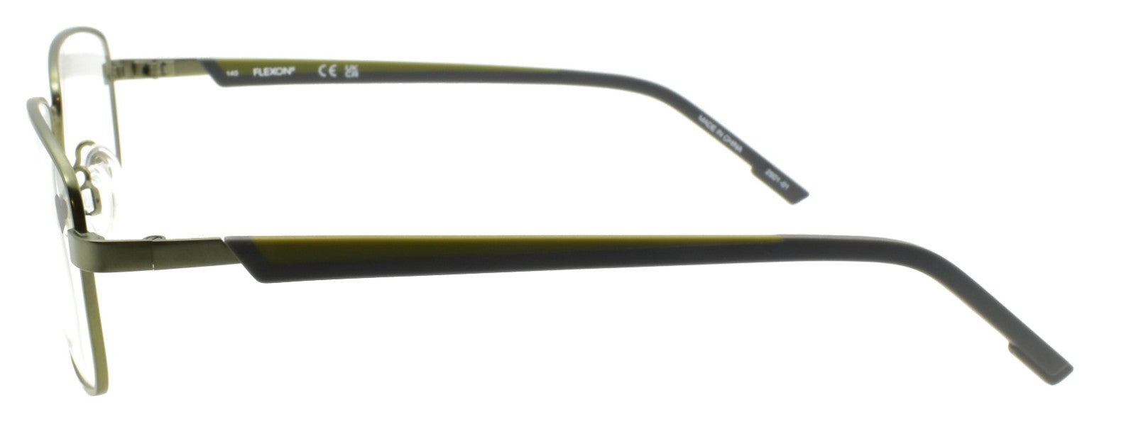 Flexon H6077 306 Men's Eyeglasses Frames 57-17-145 Satin Moss Green Titanium2