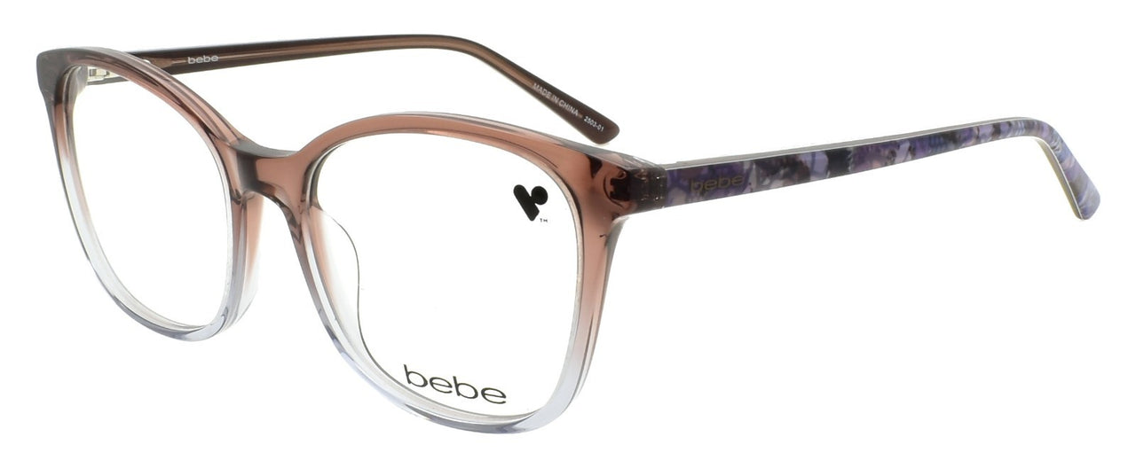 Bebe BB5206 200 Women's Eyeglasses Frames Acetate 53-17-135 Topaz Brown Gradient