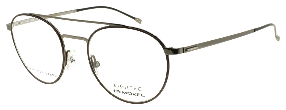 LIGHTEC 30093L MG11 Morel Men's Eyeglasses Frames Aviator 50-20-145 Brown France