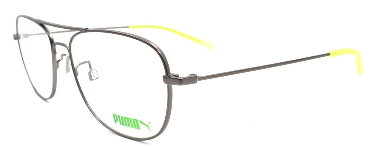 PUMA PU0141O 003 Men's Eyeglasses Frames Aviator 56-17-145 Ruthenium