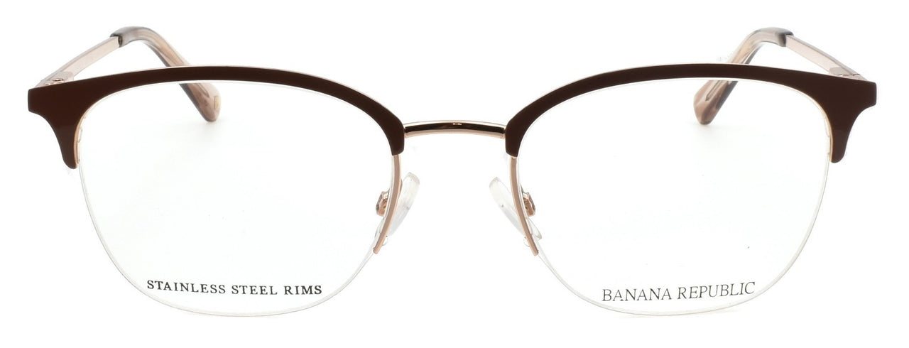 Banana Republic BR229 09Q Women's Eyeglasses Frames Half-rim 50-19-135 Brown