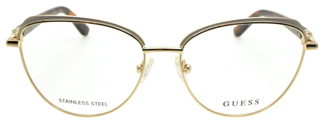 GUESS GU2982 024 Women's Eyeglasses Frames Cat Eye 53-15-140 Gold / Havana
