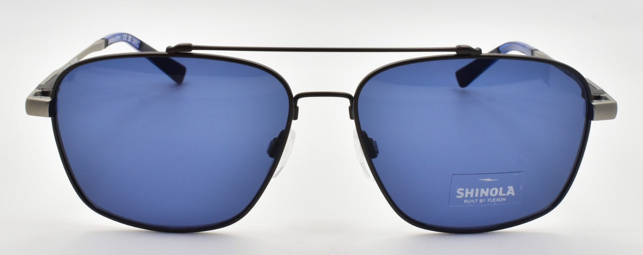 Shinola by Flexon SH2100S 071 Aviator Sunglasses 57-15-145 Satin Gunmetal Silver