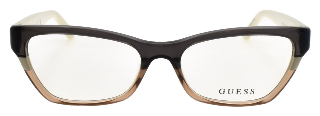 GUESS GU2979 020 Women's Eyeglasses Frames Cat Eye 52-16-140 Gray / Ivory