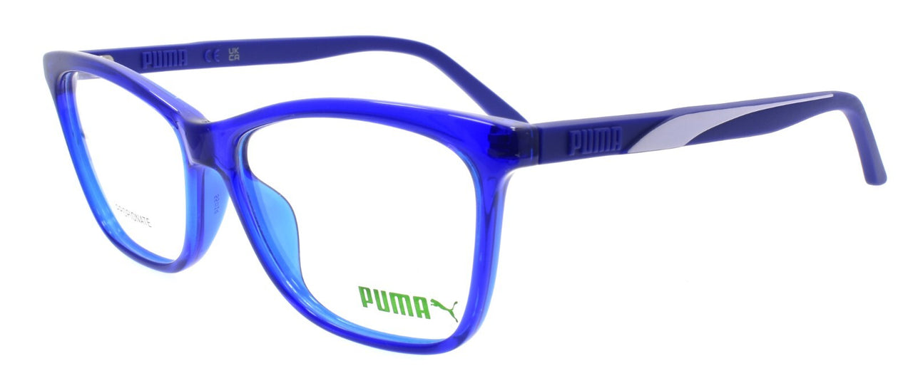 PUMA PU0335O 002 Women's Eyeglasses Frames 55-14-140 Blue