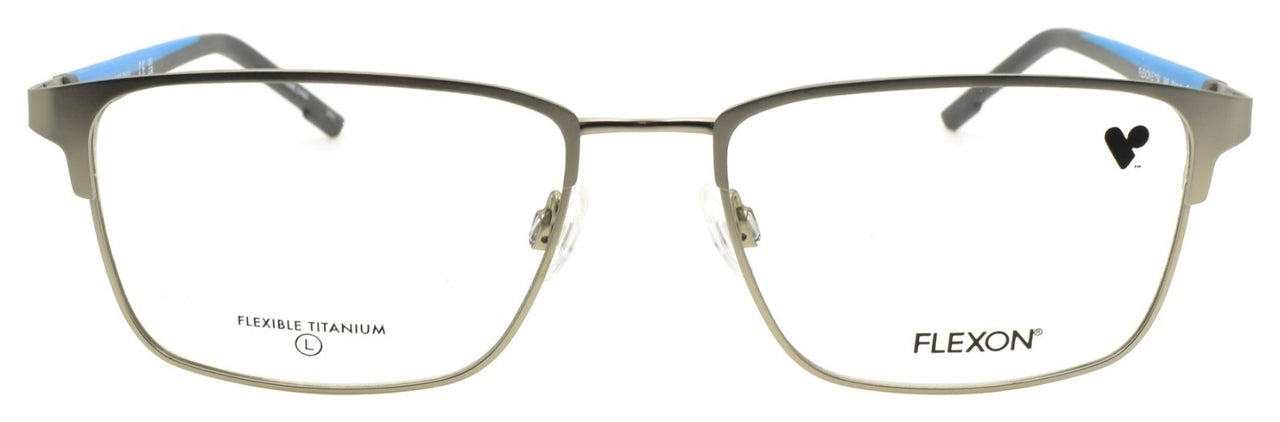 Flexon E1154 048 L Men's Eyeglasses Satin Silver 54-17-145 Flexible Titanium1