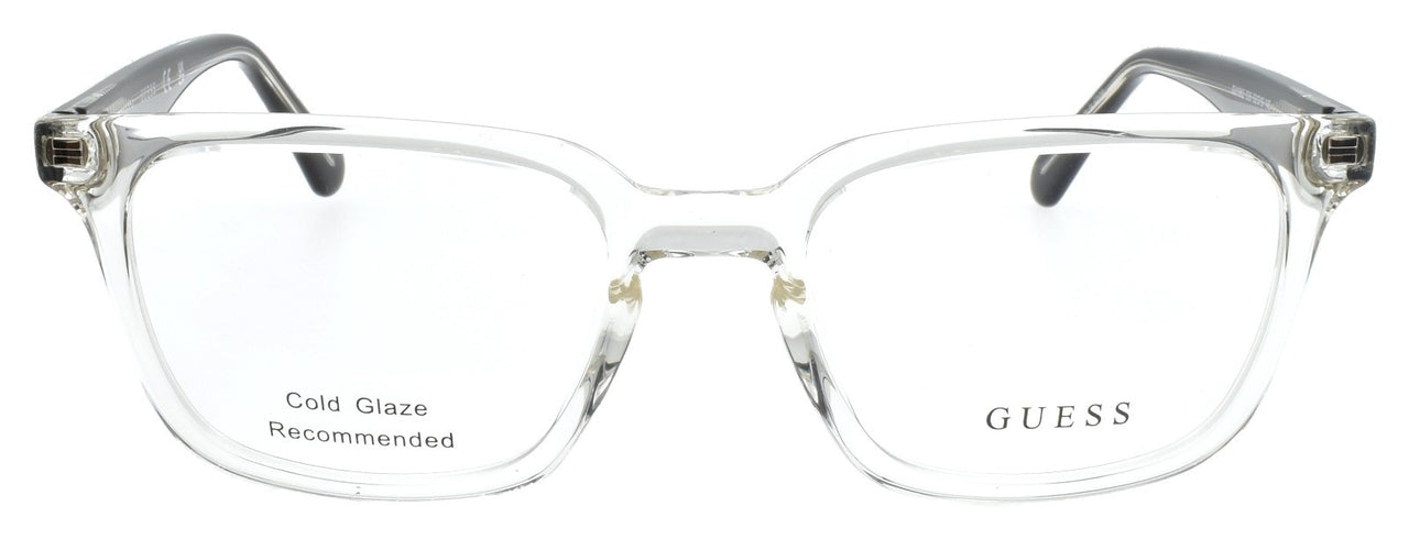GUESS GU1962 026 Men's Eyeglasses Frames Acetate 52-19-145 Clear Crystal / Black