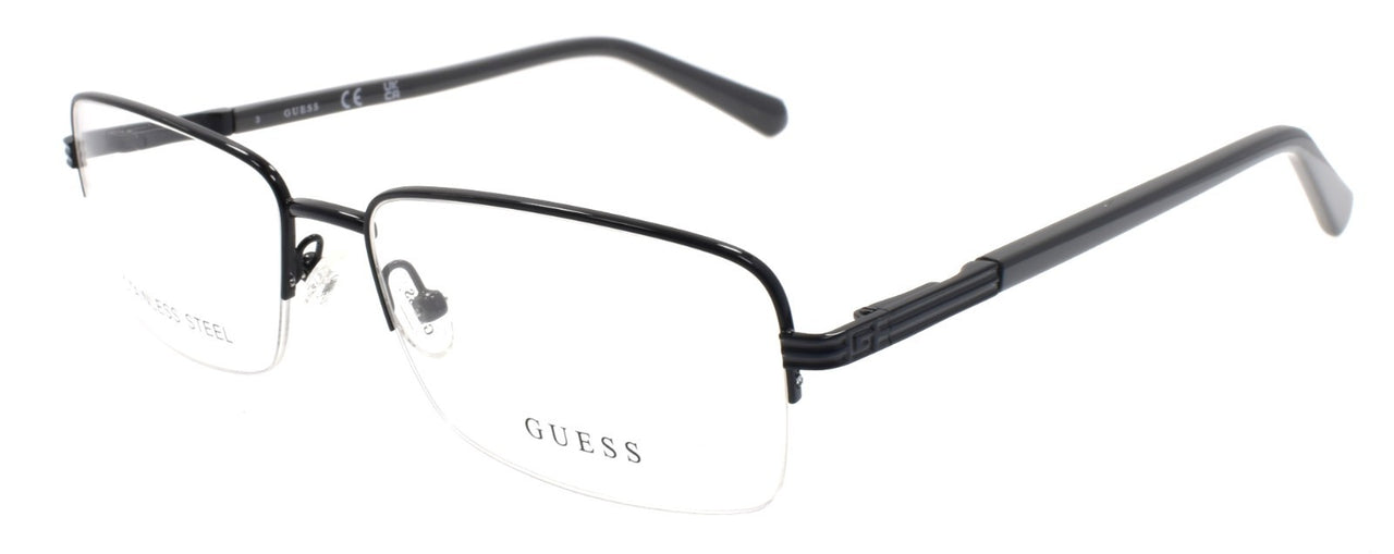 GUESS GU50044 001 Men's Half-Rim Eyeglasses Frames 57-17-145 Black