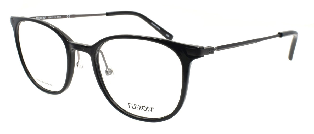 Flexon EP8002 001 Eyeglasses Frames Black 52-20-145 Titanium Temples