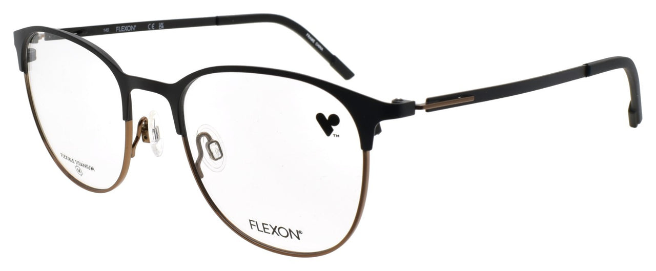 Flexon E1142 002 Men's Eyeglasses Matte Black 51-20-145 Flexible Titanium0