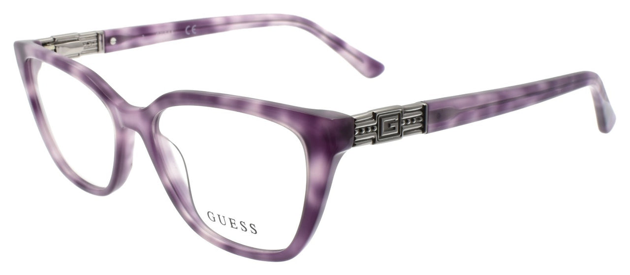 GUESS GU2941 083 Women's Eyeglasses Frames Cat Eye 51-15-140 Purple Havana