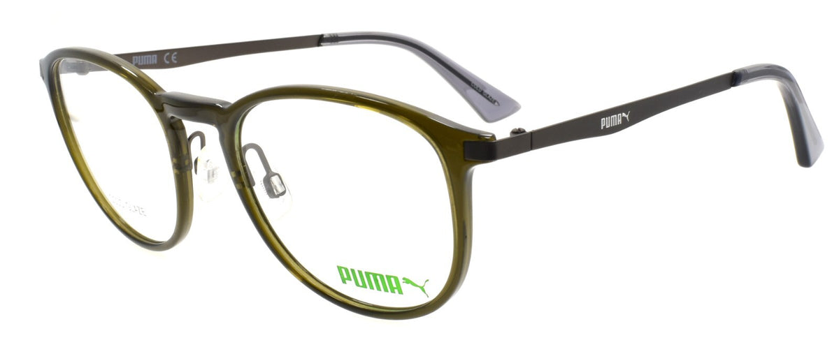 PUMA PU0078O 002 Unisex Eyeglasses Frames 49-20-140 Green / Ruthenium