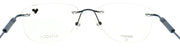 Airlock Crop 202 N 414 Men's Eyeglasses Frames Rimless 53-18-145 Satin Navy Blue3