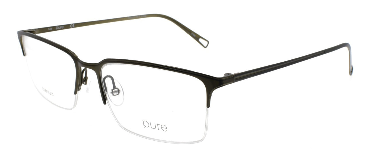 Airlock Pure P-4007 310 Men's Glasses Half-rim Titanium 55-17-140 Matte Olive