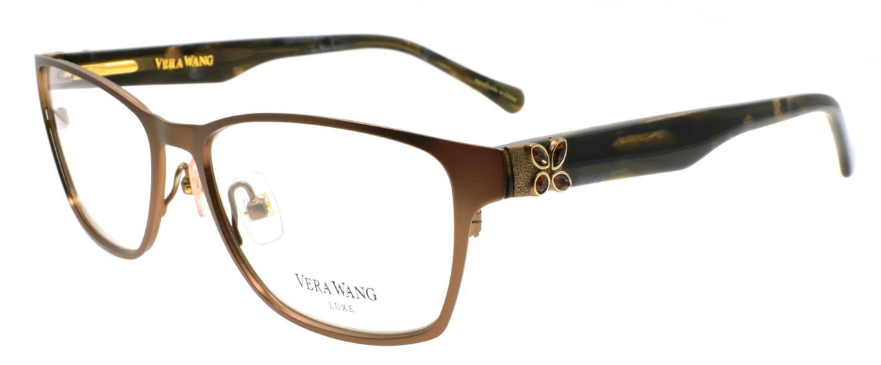 Vera Wang Madri BR Women's Eyeglasses Frames 51-15-133 Brown w/ Crystals