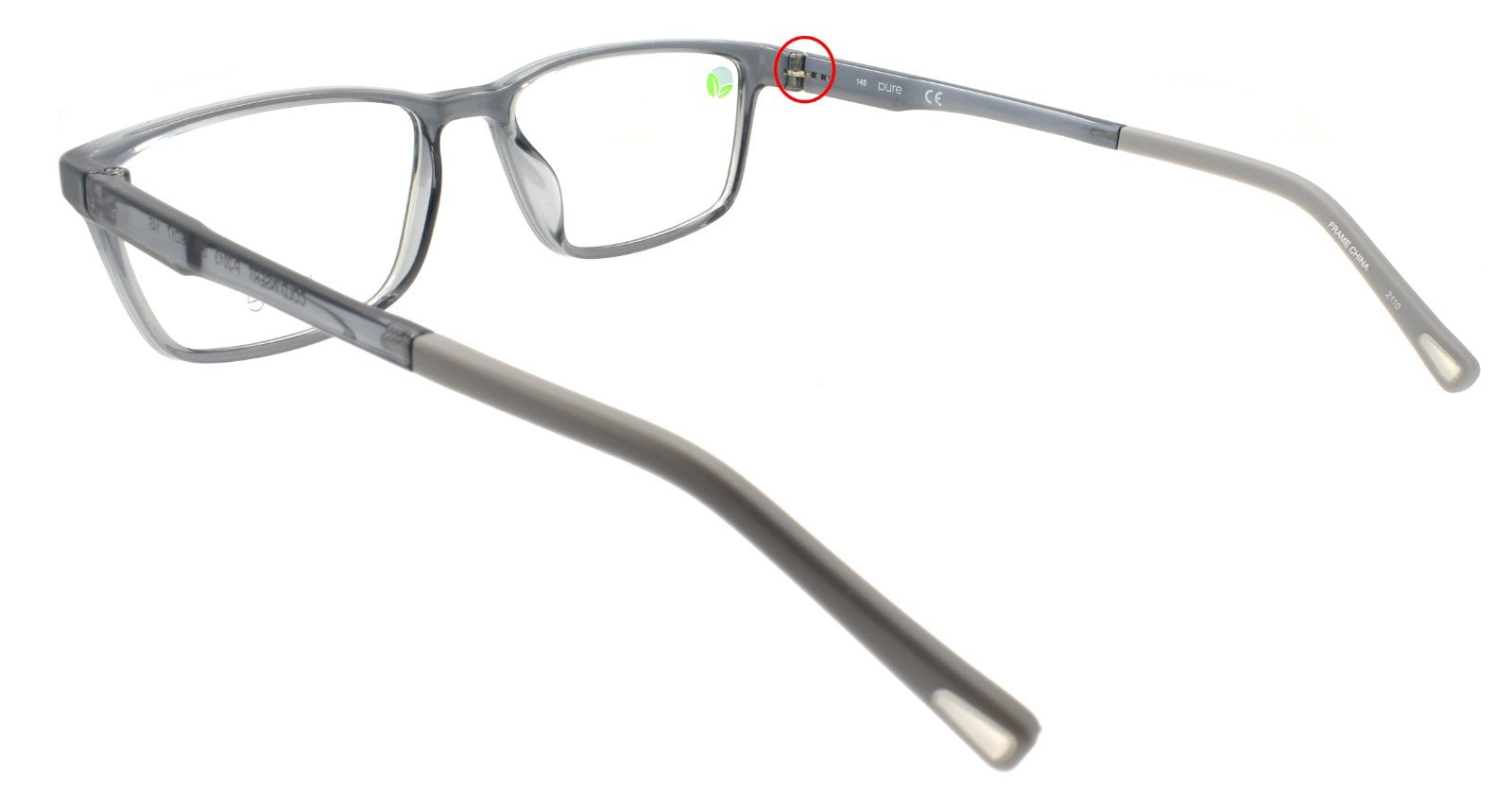 Airlock P-2013 020 Pure Men's Eyeglasses Frames 56-17-145 Crystal Grey READ3