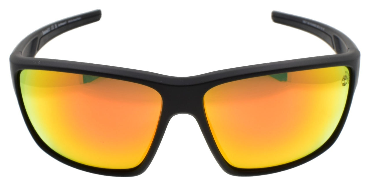 Timberland TB9277 02D Men's Sunglasses Wraparound Black / Mirrored Polarized