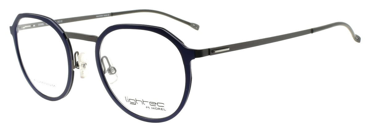 LIGHTEC 30066L BG02 Morel Men's Eyeglasses Frames Aluminum 48-22-145 Blue