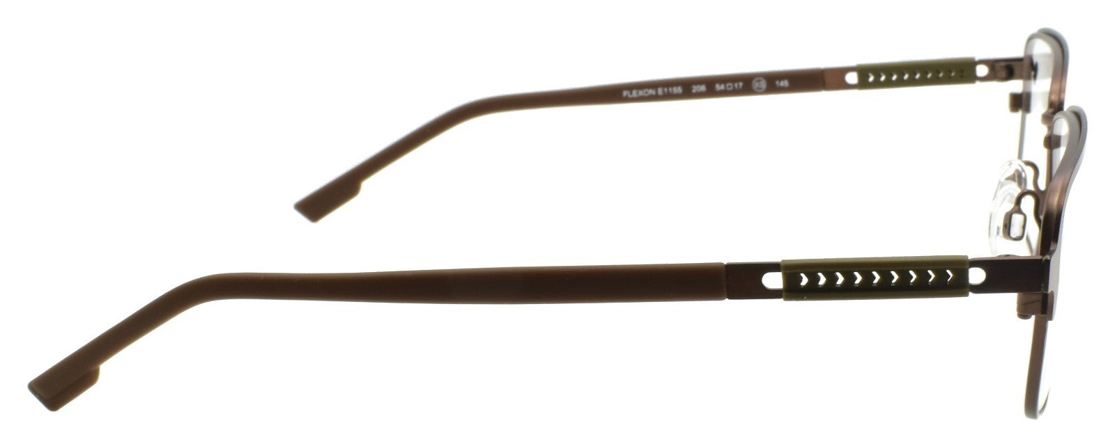 Flexon E1155 206 Men's Eyeglasses Matte Coffee Brown 54-17-145 Flexible Titanium4