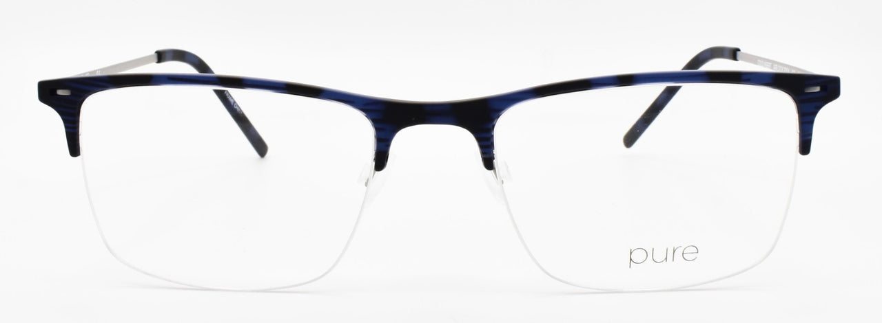 Airlock Pure 2004 412 Men's Eyeglasses Frames Half-rim 53-19-150 Navy Blue
