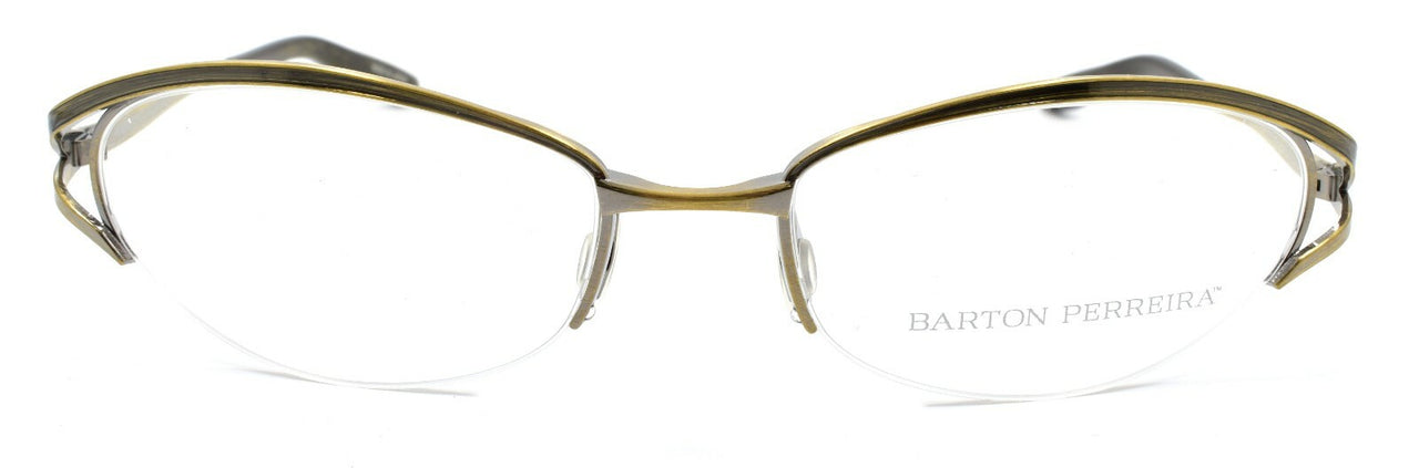 Barton Perreira Eliza Women's Eyeglasses Frames Half Rim 53-17-125 Antique Gold