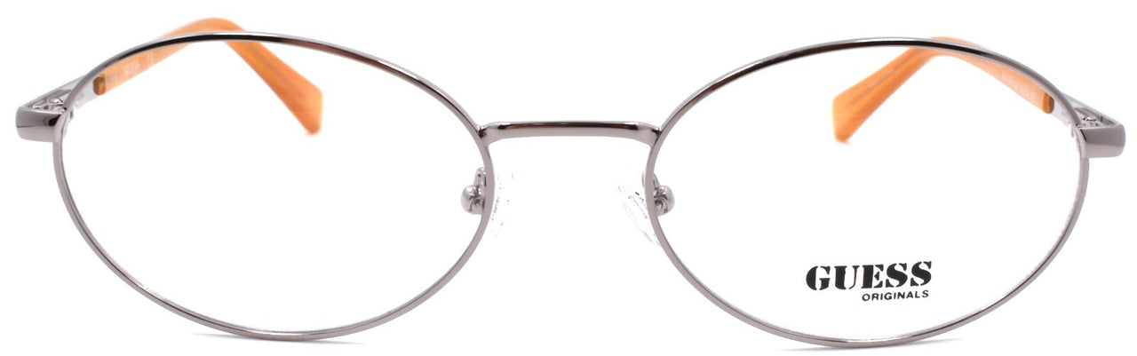 GUESS GU8239 008 Eyeglasses Frames Oval 55-19-140 Shiny Gunmetal