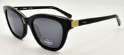 Shinola by Flexon SH1503S 001 Women's Sunglasses Cat Eye 52-20-145 Black / Gray0